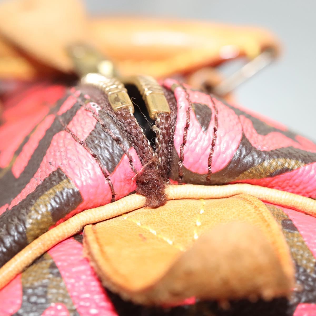 LOUIS VUITTON Monogram Graffiti Speedy 30 Hand Bag Pink M93704 LV Auth 138959A