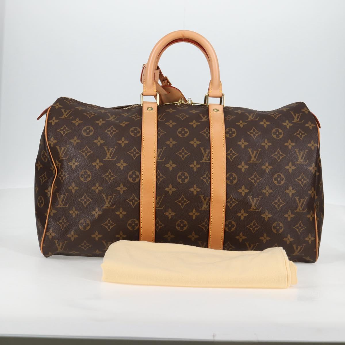 LOUIS VUITTON Monogram Keepall 45 Boston Bag M41428 LV Auth 138961A