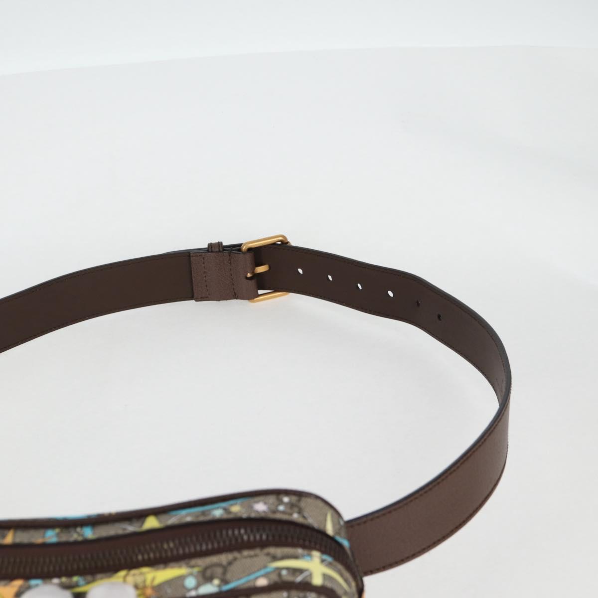 GUCCI GG Supreme Disney Collaboration Waist Bag PVC Beige 602695 Auth 138991A