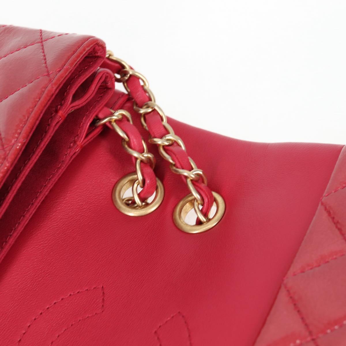 CHANEL Matelasse Chain Shoulder Bag Enamel Pink Gold CC Auth 138996SAM