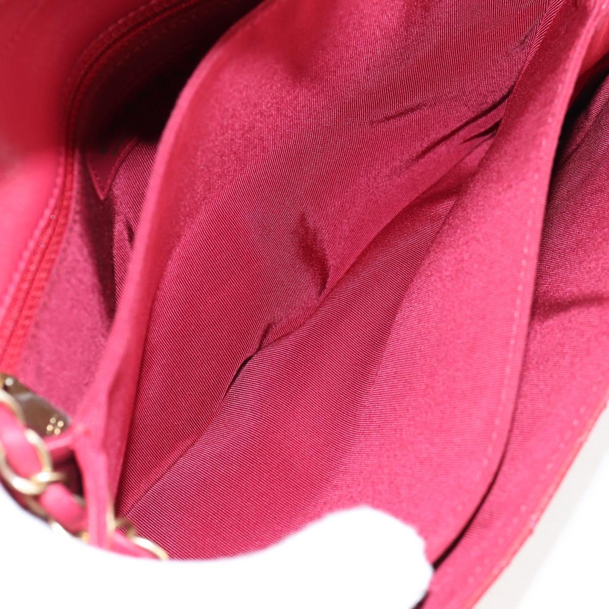 CHANEL Matelasse Chain Shoulder Bag Enamel Pink Gold CC Auth 138996SAM