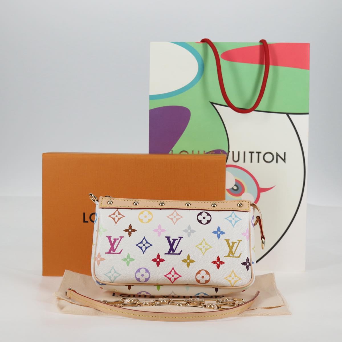 LOUIS VUITTON Monogram Multicolor LV × TM Pochette Pouch M13404 Auth 138997S