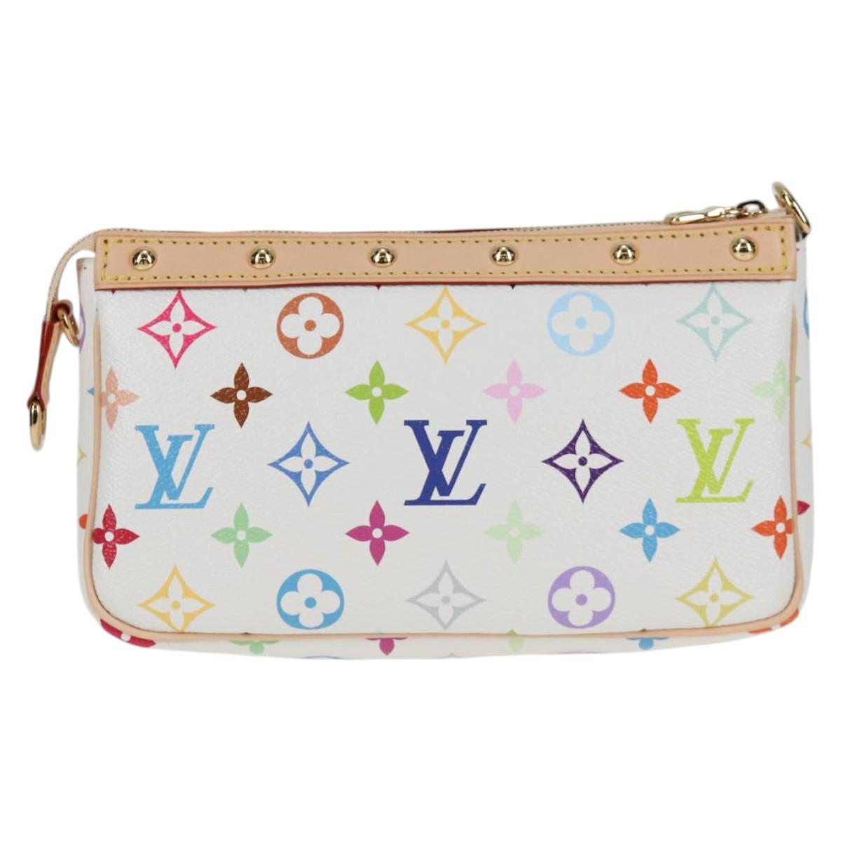 LOUIS VUITTON Monogram Multicolor LV × TM Pochette Pouch M13404 Auth 138997S