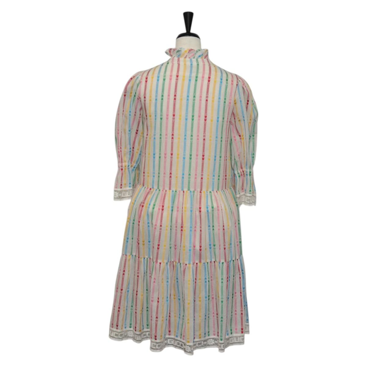 GUCCI Pne Piece Cotton Multicolor Auth 138999