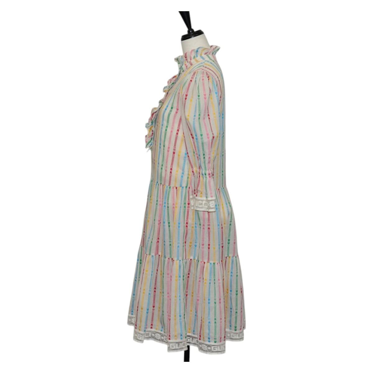 GUCCI Pne Piece Cotton Multicolor Auth 138999