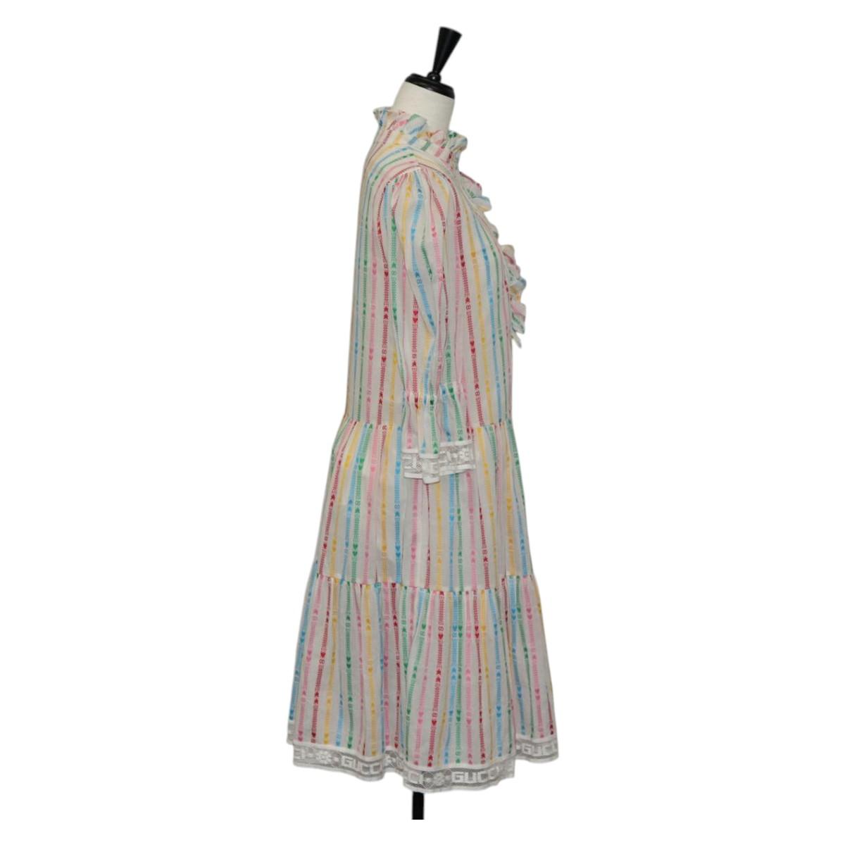 GUCCI Pne Piece Cotton Multicolor Auth 138999