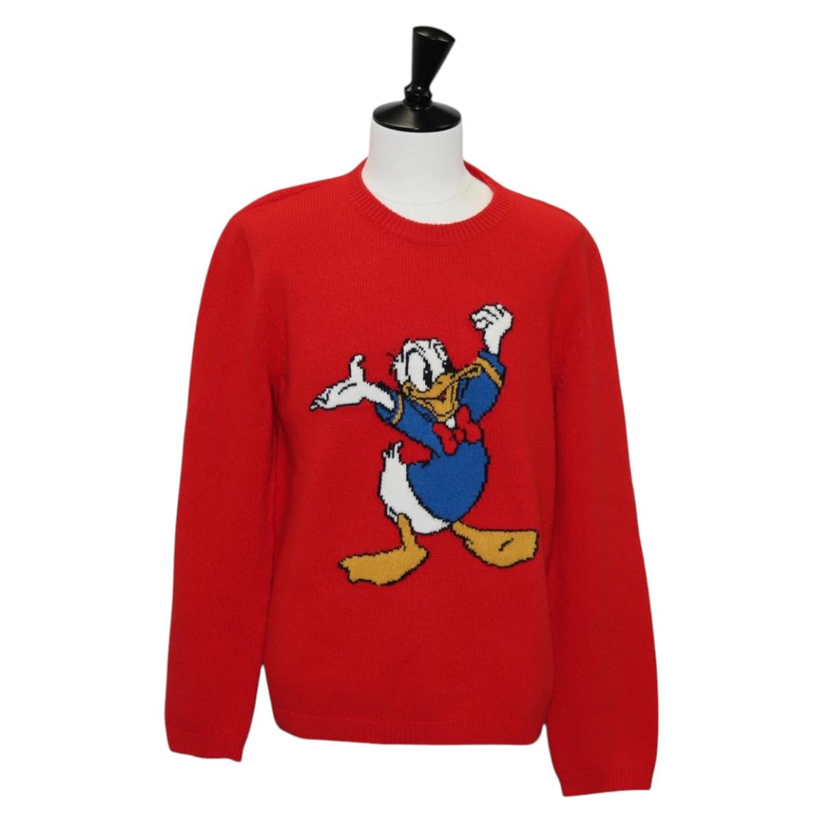 GUCCI Disney Collaboration Knitted Fabrics Tops Wool XL Red Auth 139000