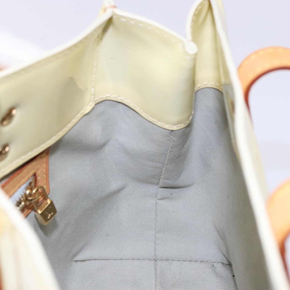 LOUIS VUITTON Monogram Vernis Reade PM Hand Bag Perle M91336 LV Auth 139003