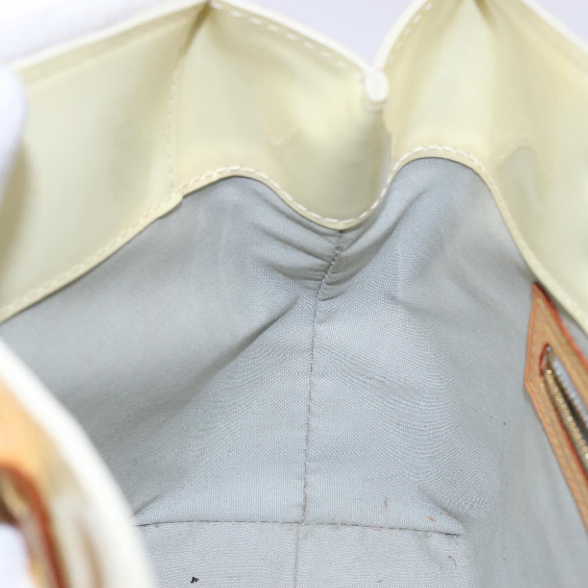 LOUIS VUITTON Monogram Vernis Reade PM Hand Bag Perle M91336 LV Auth 139003