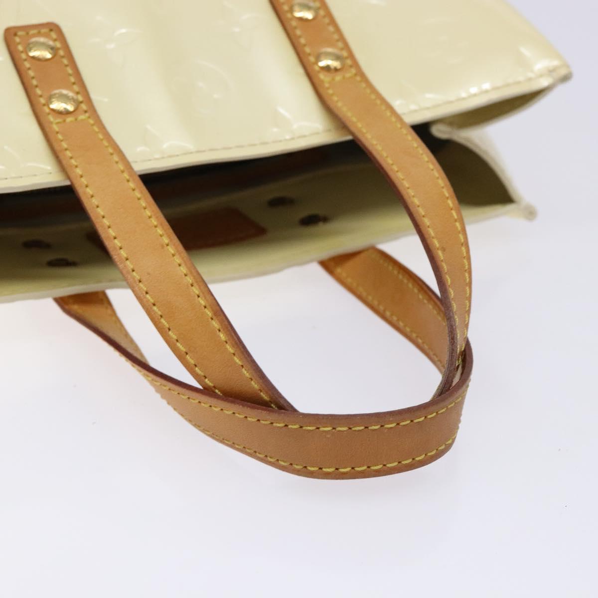 LOUIS VUITTON Monogram Vernis Reade PM Hand Bag Perle M91336 LV Auth 139003