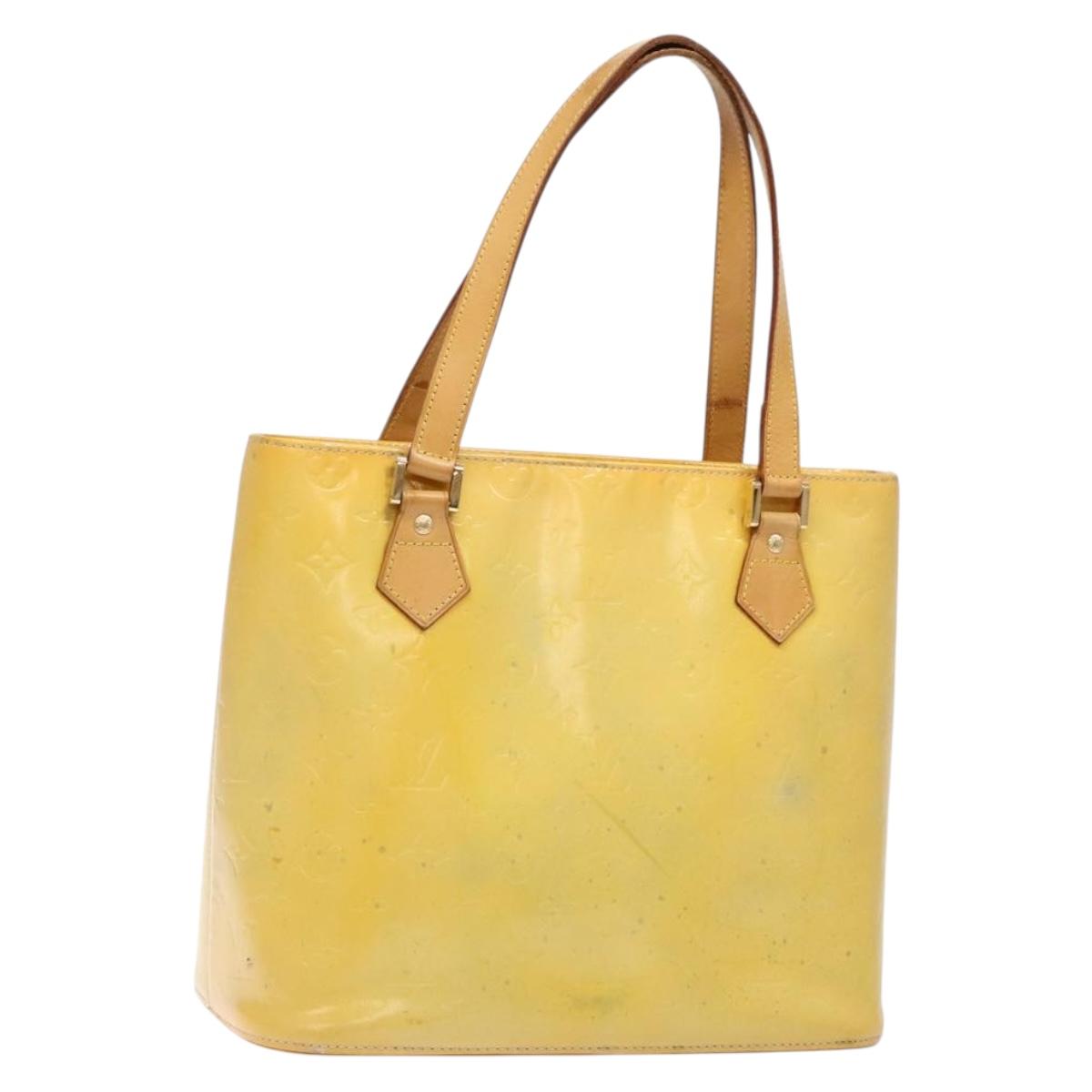 LOUIS VUITTON Monogram Vernis Houston Hand Bag Gris M91053 LV Auth 139004