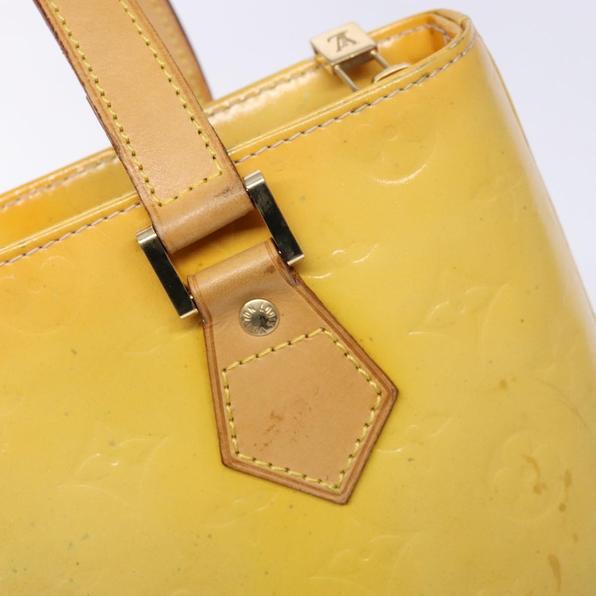 LOUIS VUITTON Monogram Vernis Houston Hand Bag Gris M91053 LV Auth 139004