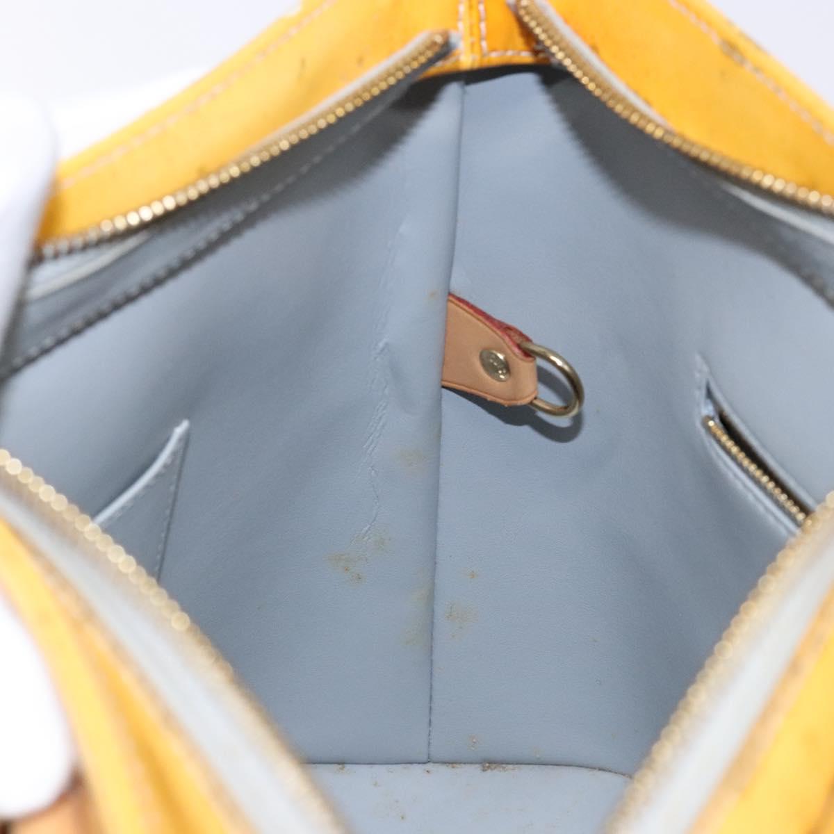 LOUIS VUITTON Monogram Vernis Houston Hand Bag Gris M91053 LV Auth 139004