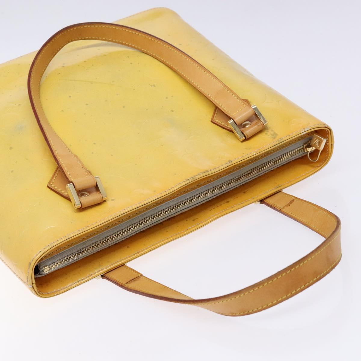 LOUIS VUITTON Monogram Vernis Houston Hand Bag Gris M91053 LV Auth 139004