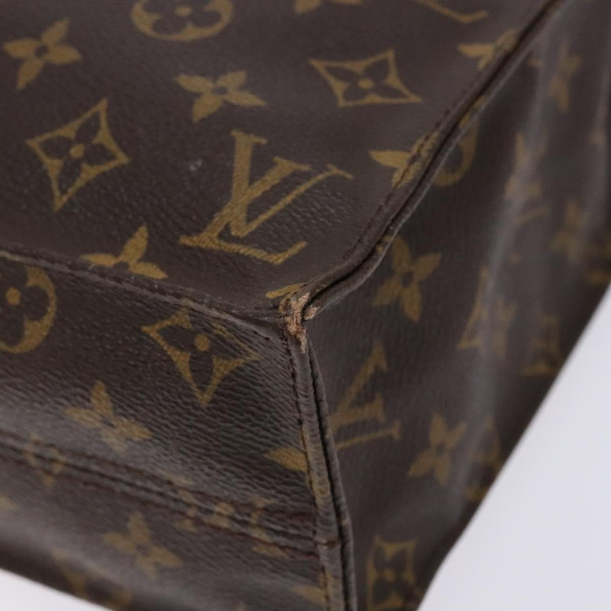 LOUIS VUITTON Monogram Sac Plat Hand Bag M51140 LV Auth 139007