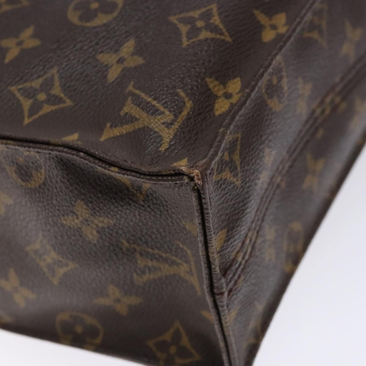 LOUIS VUITTON Monogram Sac Plat Hand Bag M51140 LV Auth 139007