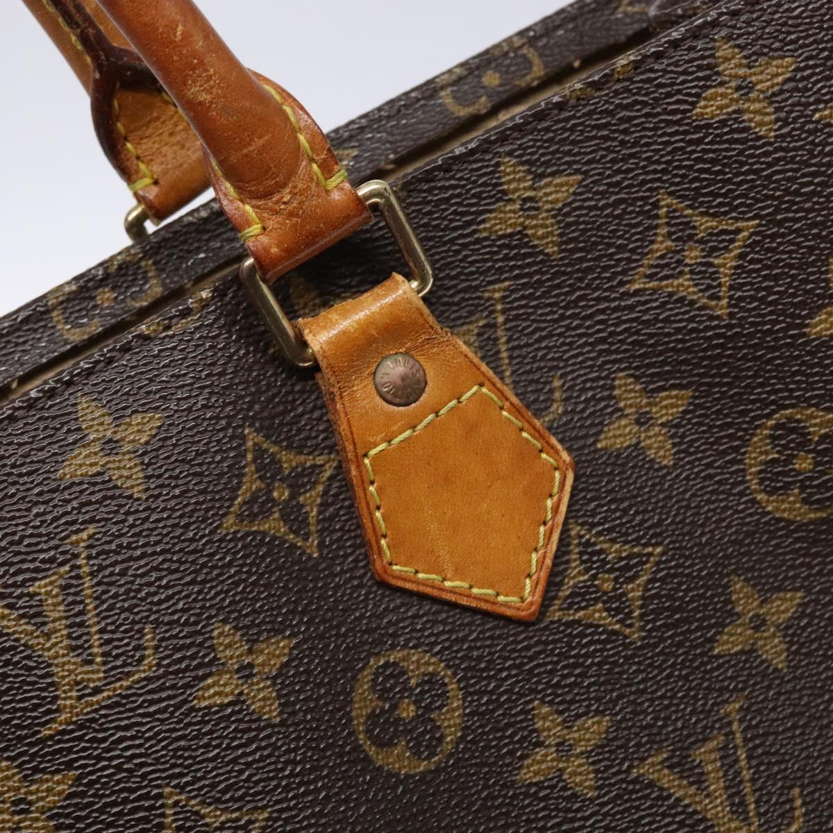 LOUIS VUITTON Monogram Sac Plat Hand Bag M51140 LV Auth 139007