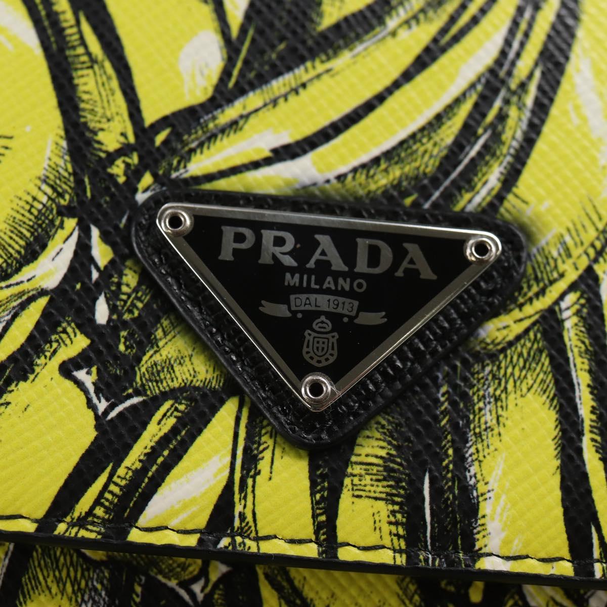 PRADA Smartphone Case Pouch Safiano Yellow 2ZH068 Auth 139022M