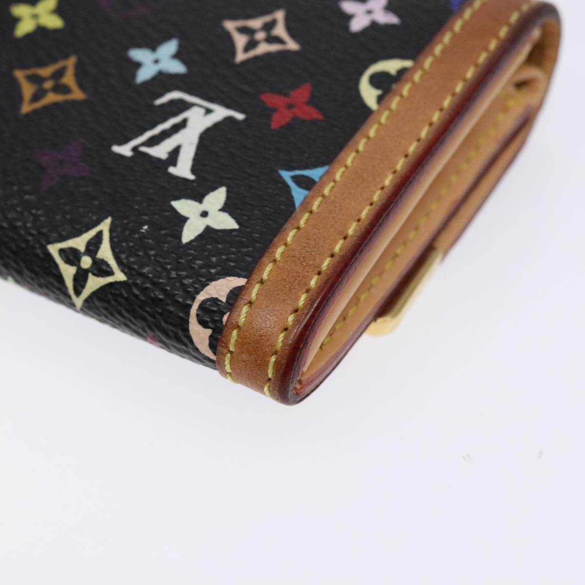 LOUIS VUITTON Monogram Multicolor Porte Monnaie Plat Purse M92656 LV Auth 139030