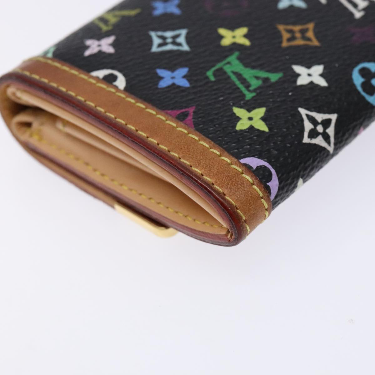 LOUIS VUITTON Monogram Multicolor Porte Monnaie Plat Purse M92656 LV Auth 139030