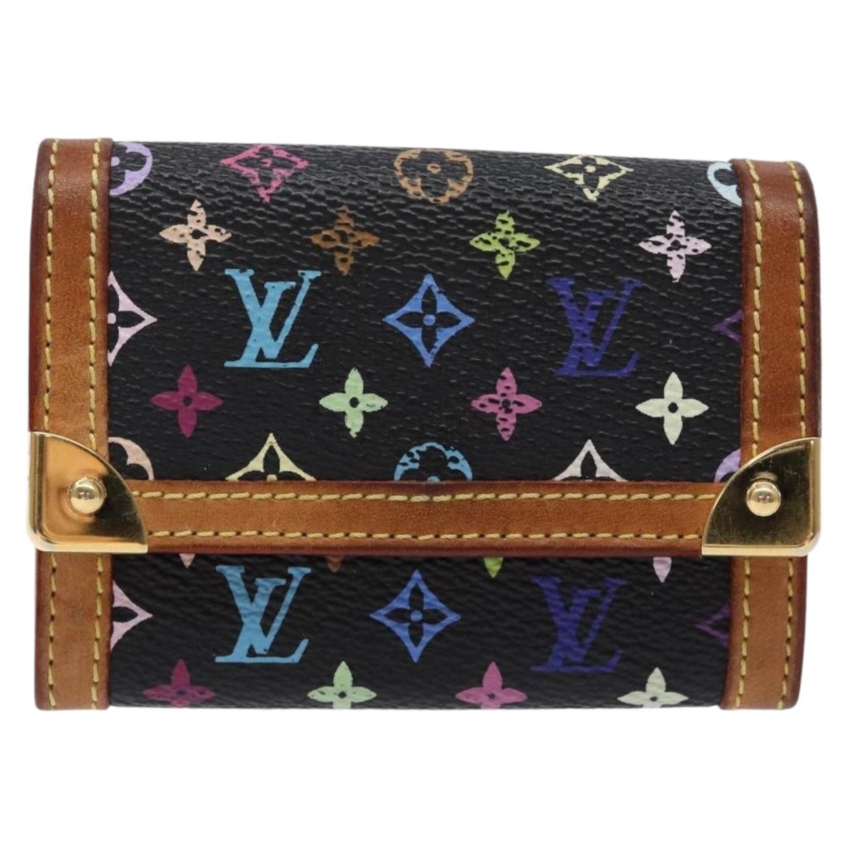 LOUIS VUITTON Monogram Multicolor Porte Monnaie Plat Purse M92656 LV Auth 139030