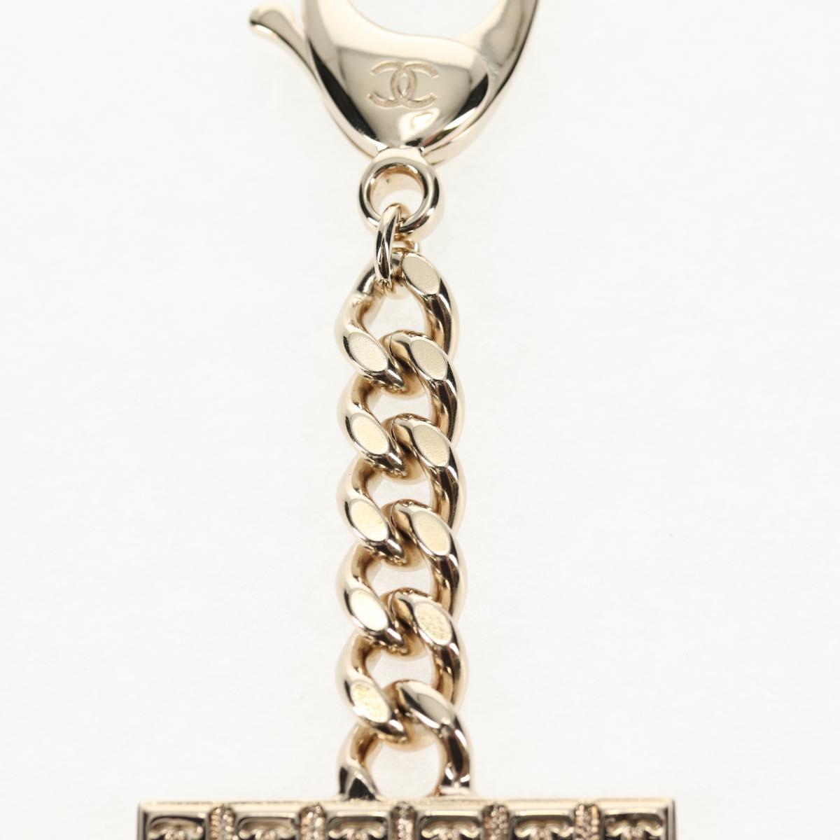 CHANEL Key Holder metal Gold CC Auth 139035SAM