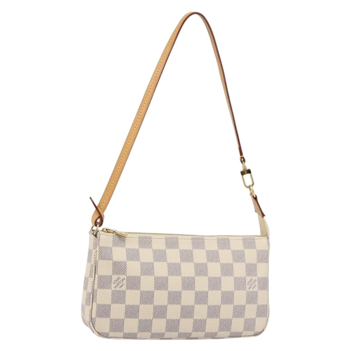 LOUIS VUITTON Damier Azur Pochette Accessoires Pouch N51986 LV Auth 139040M