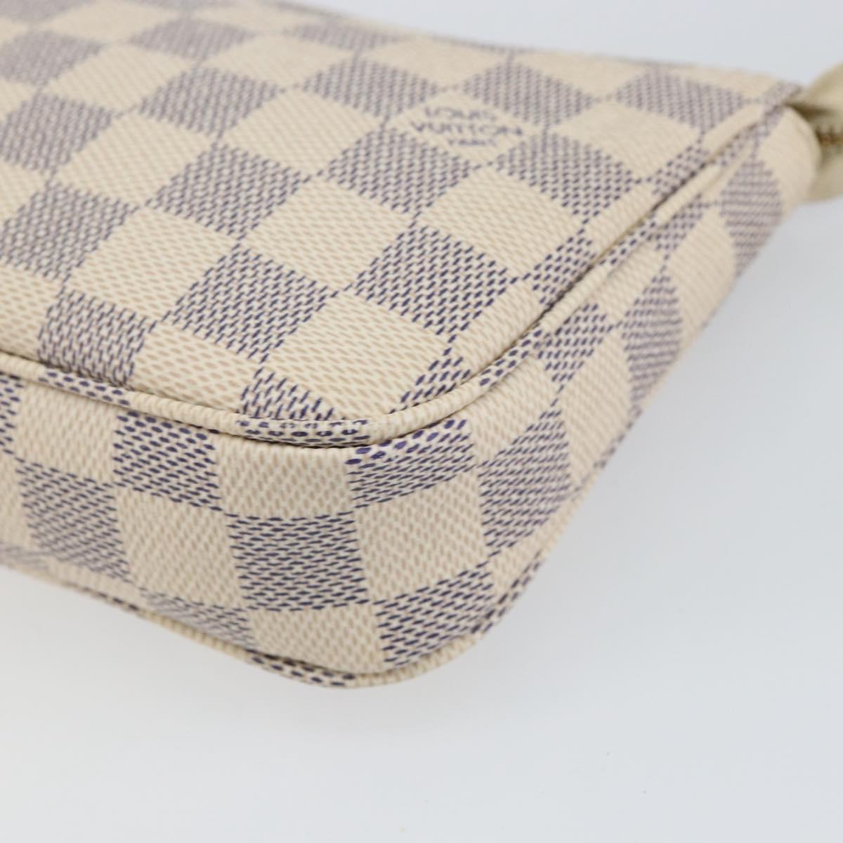 LOUIS VUITTON Damier Azur Pochette Accessoires Pouch N51986 LV Auth 139040M