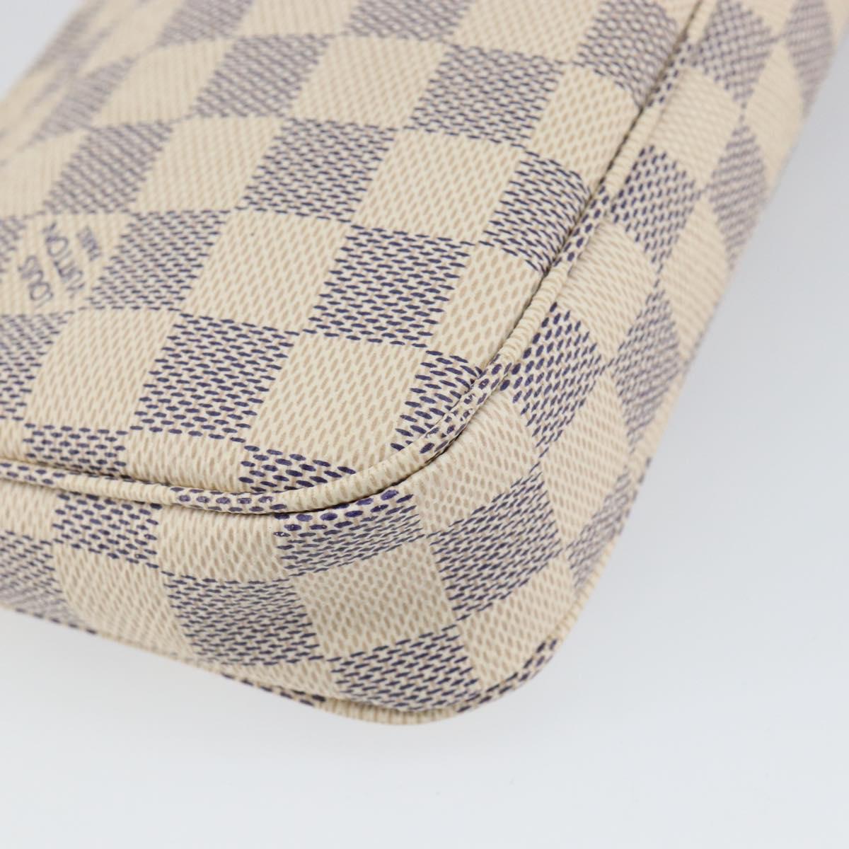 LOUIS VUITTON Damier Azur Pochette Accessoires Pouch N51986 LV Auth 139040M