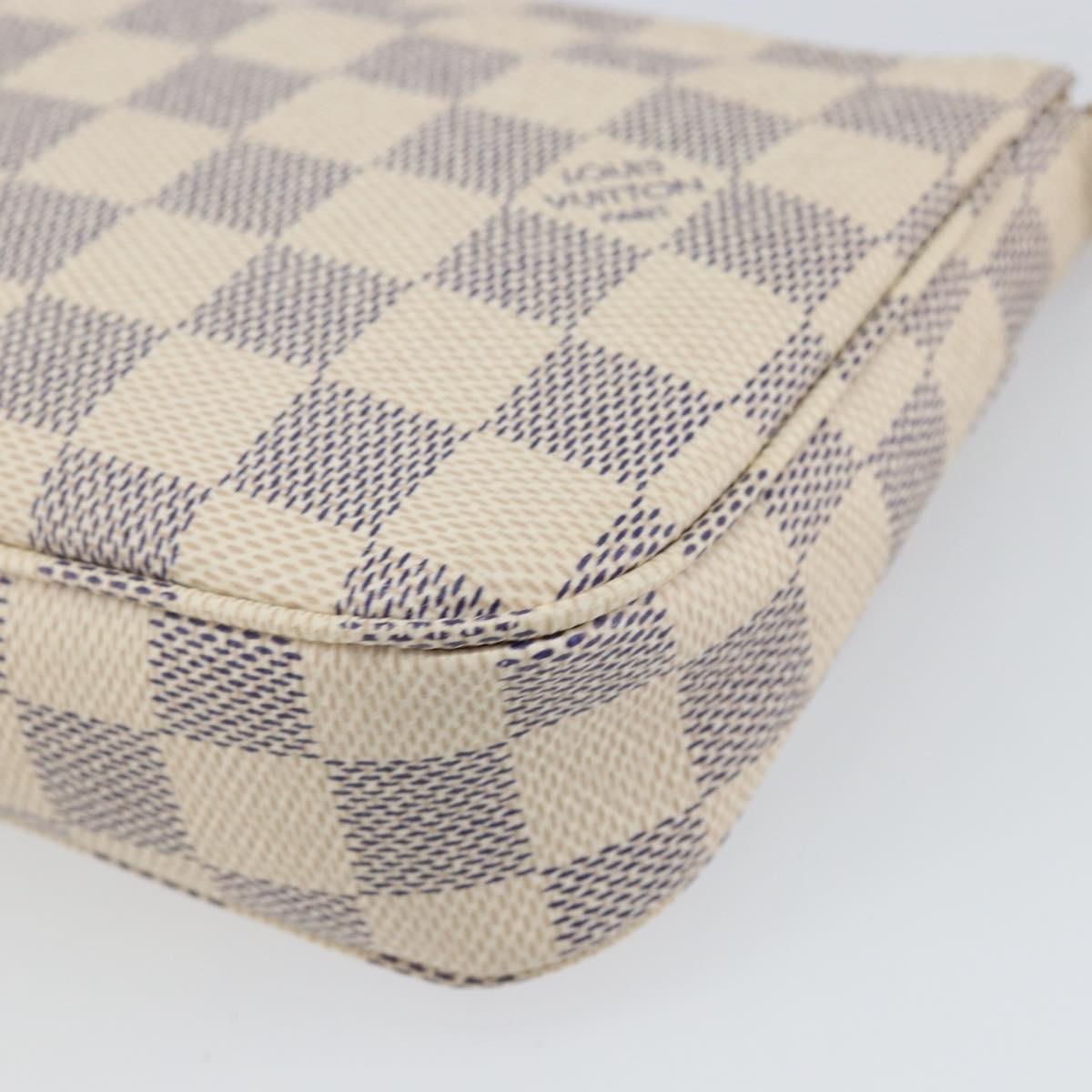 LOUIS VUITTON Damier Azur Pochette Accessoires Pouch N51986 LV Auth 139040M