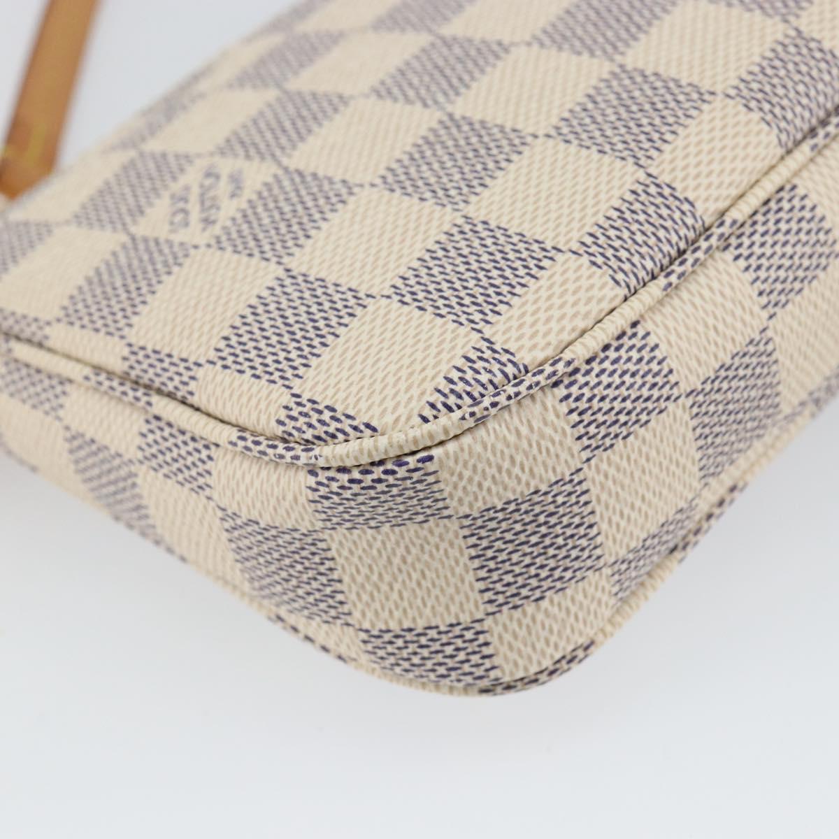 LOUIS VUITTON Damier Azur Pochette Accessoires Pouch N51986 LV Auth 139040M