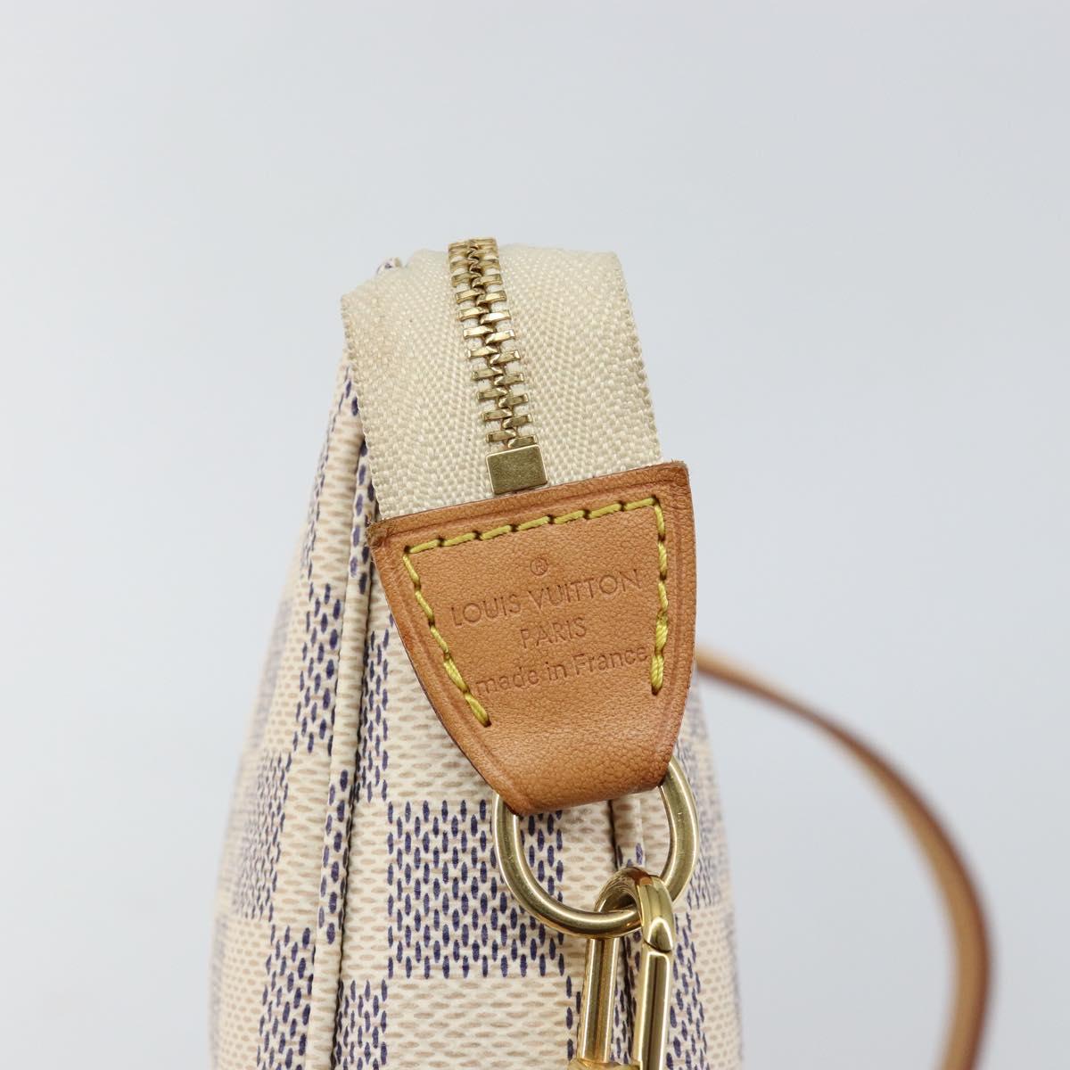 LOUIS VUITTON Damier Azur Pochette Accessoires Pouch N51986 LV Auth 139040M