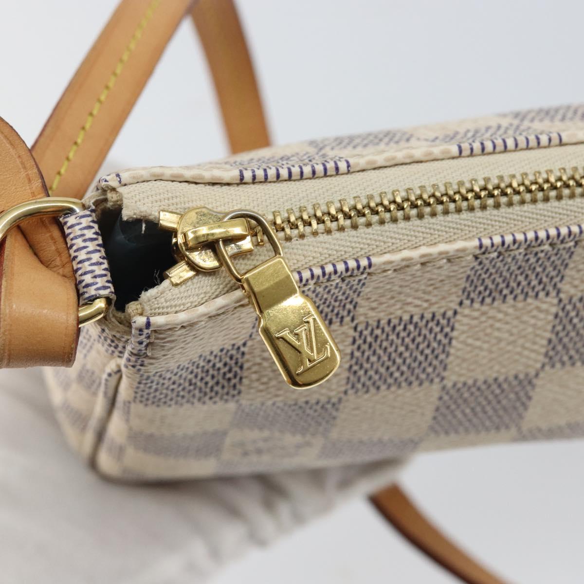 LOUIS VUITTON Damier Azur Pochette Accessoires Pouch N51986 LV Auth 139040M