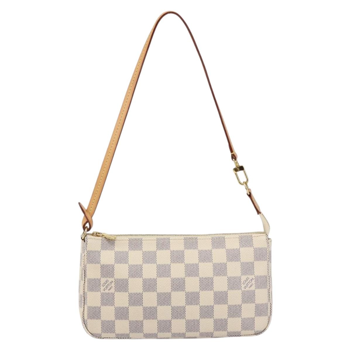 LOUIS VUITTON Damier Azur Pochette Accessoires Pouch N51986 LV Auth 139040M