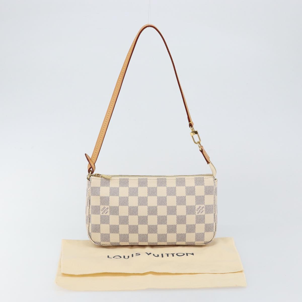 LOUIS VUITTON Damier Azur Pochette Accessoires Pouch N51986 LV Auth 139040M