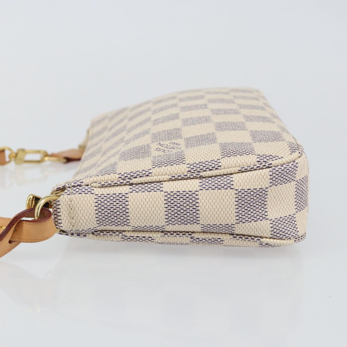 LOUIS VUITTON Damier Azur Pochette Accessoires Pouch N51986 LV Auth 139040M