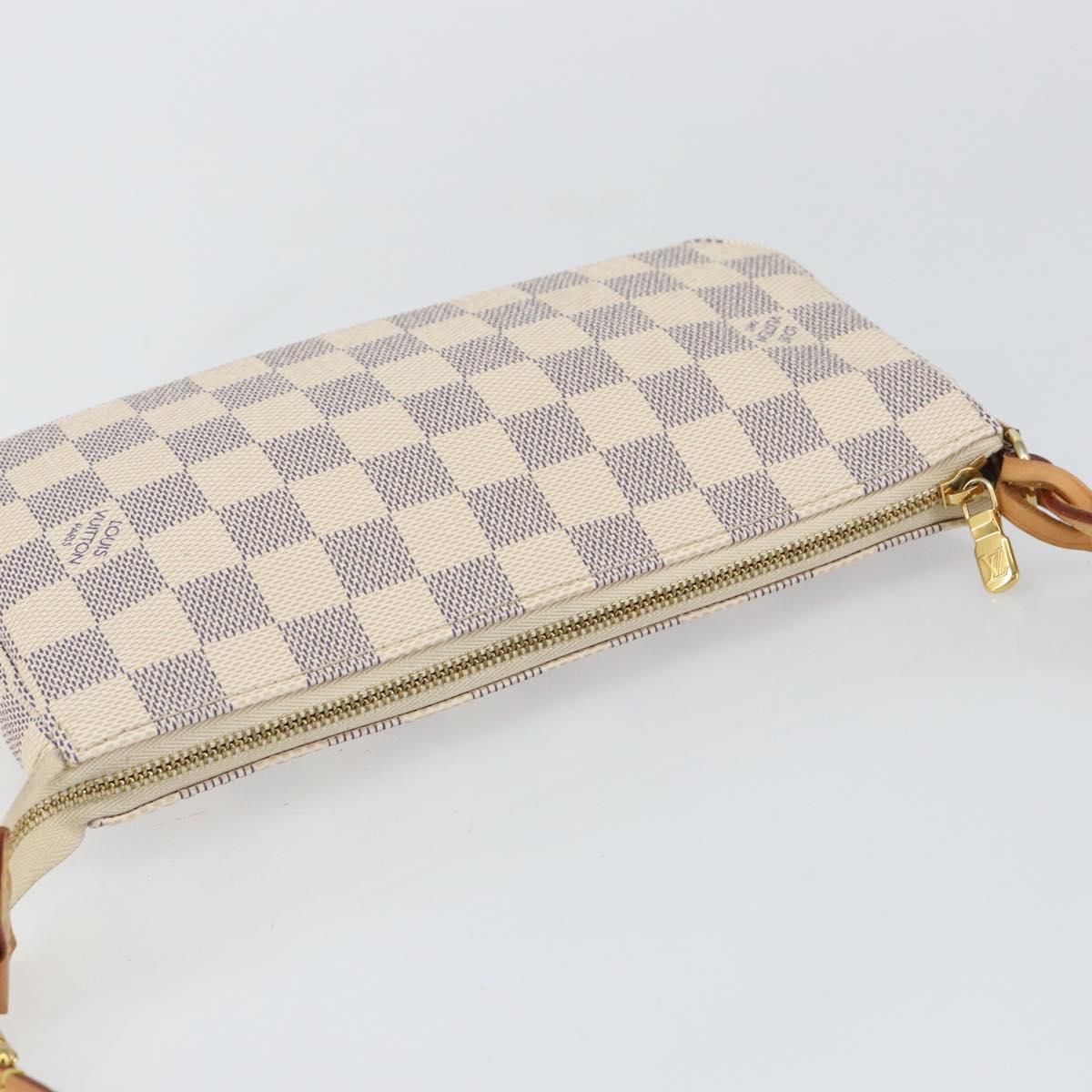 LOUIS VUITTON Damier Azur Pochette Accessoires Pouch N51986 LV Auth 139040M