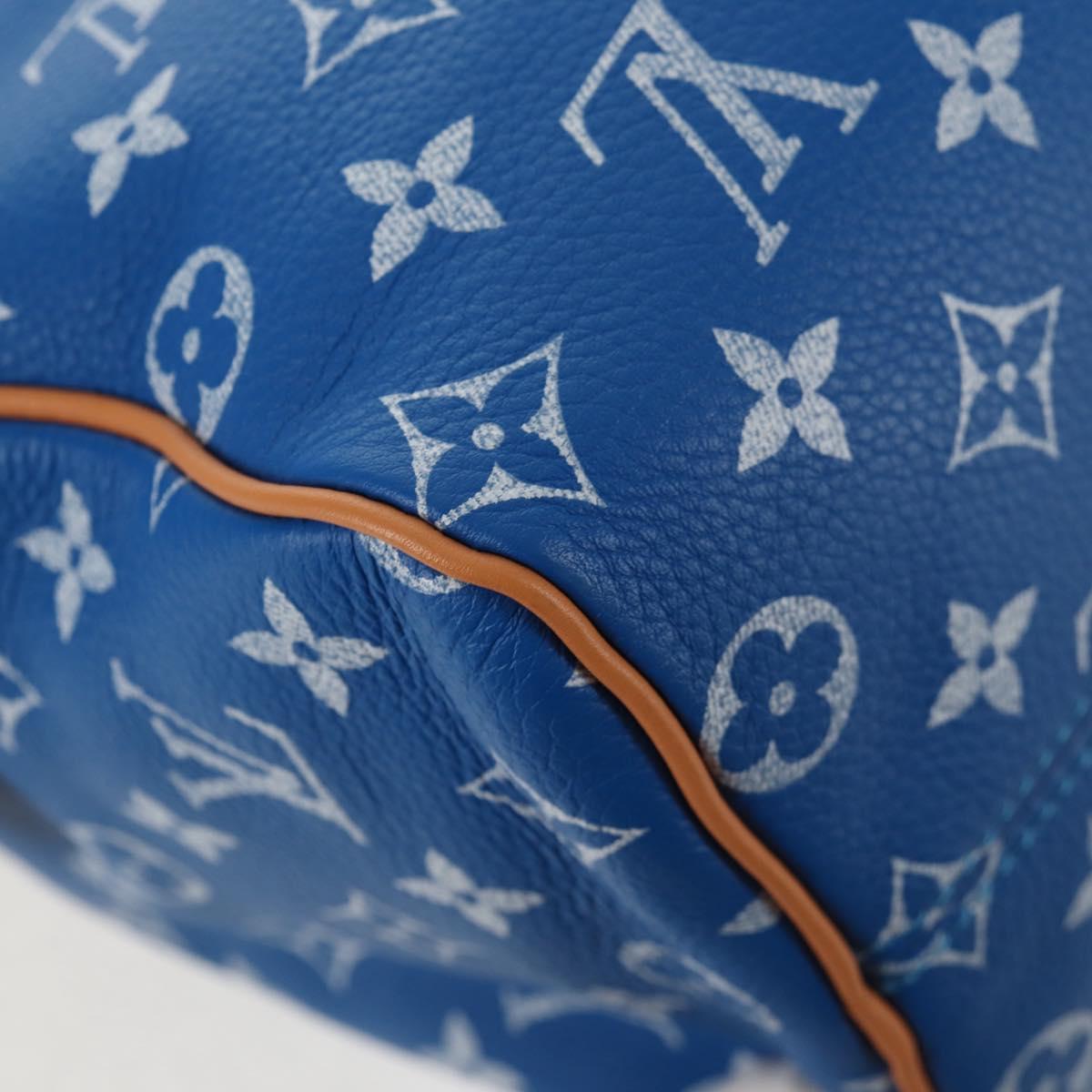 LOUIS VUITTON Monogram Speedy P9 Bandouliere 25 Bag Blue M24424 LV Auth 139046SM