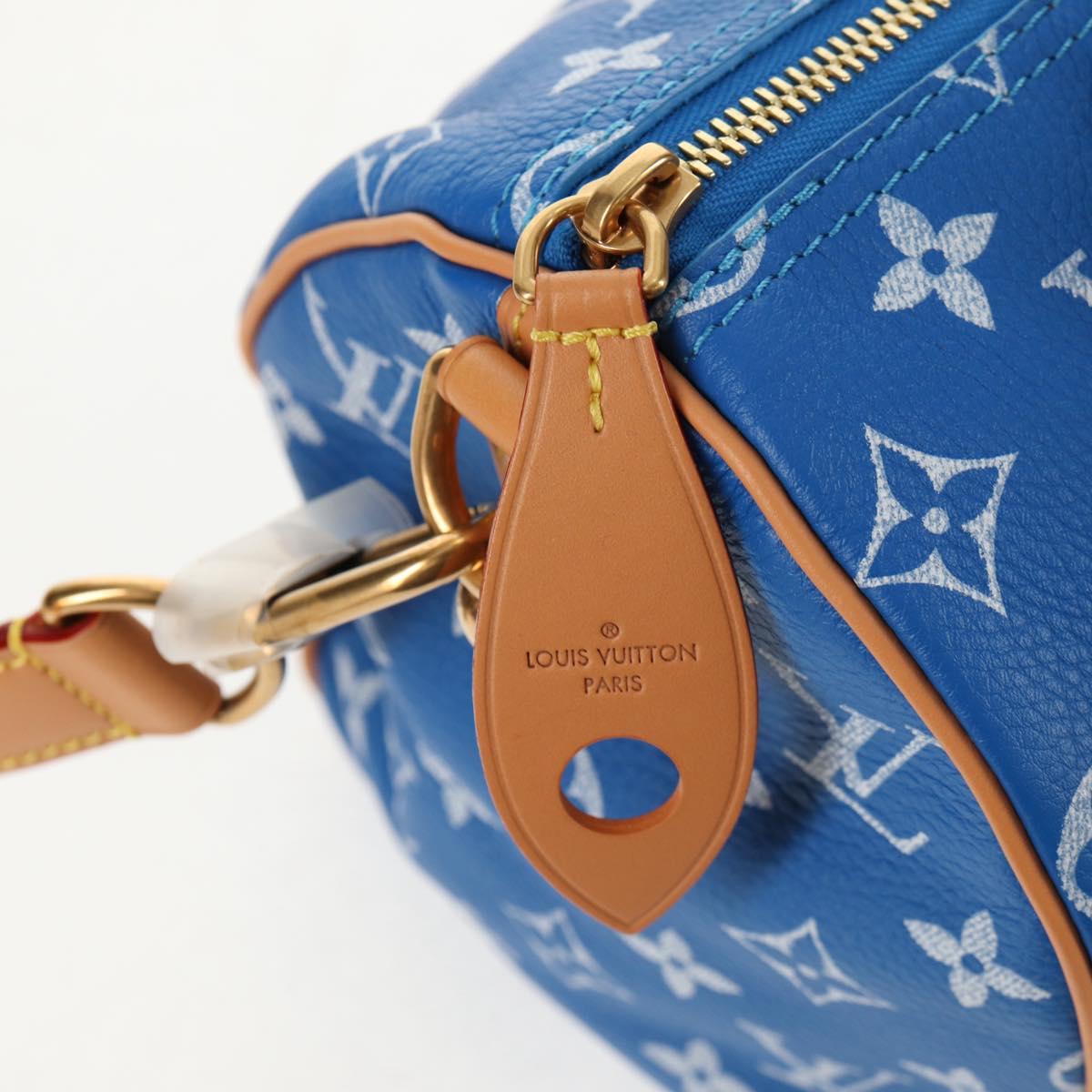 LOUIS VUITTON Monogram Speedy P9 Bandouliere 25 Bag Blue M24424 LV Auth 139046SM