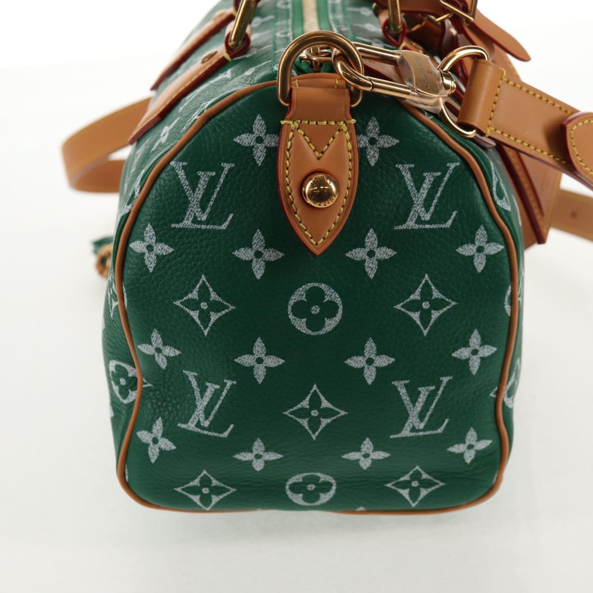 LOUIS VUITTON Monogram Speedy P9 Bandouliere 25 Bag Green M24423 LV Auth 139047SM