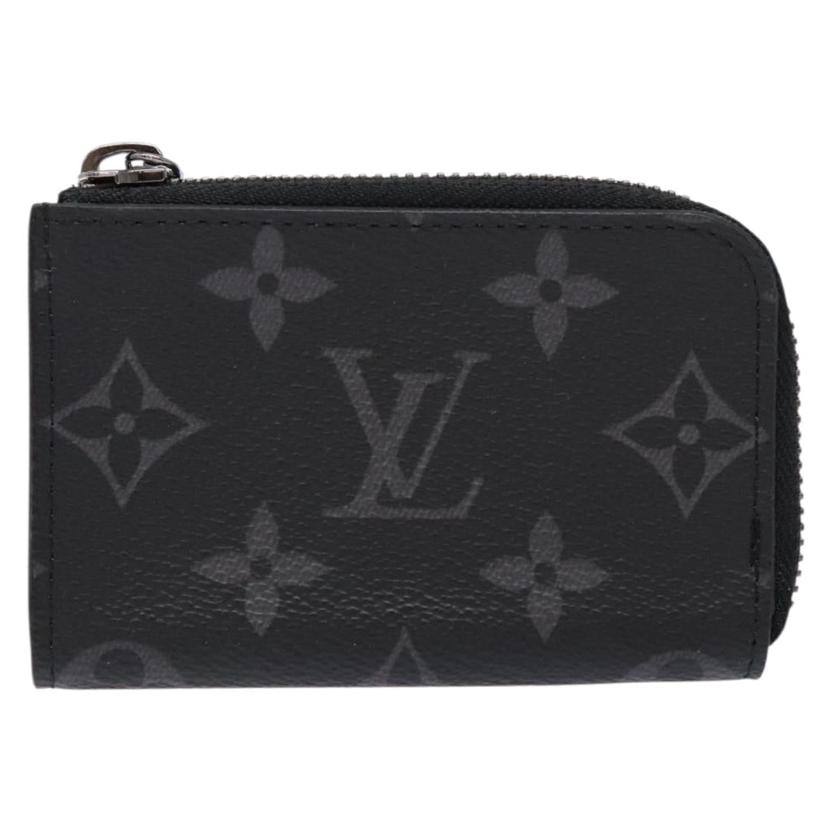 LOUIS VUITTON Monogram Eclipse Porte monnaie Jour Coin Purse M63536 Auth 139056