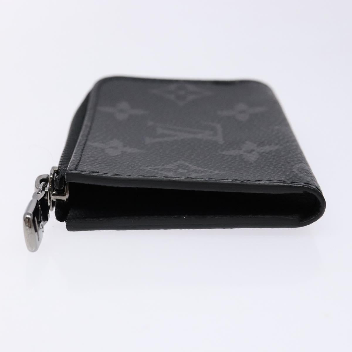 LOUIS VUITTON Monogram Eclipse Porte monnaie Jour Coin Purse M63536 Auth 139056