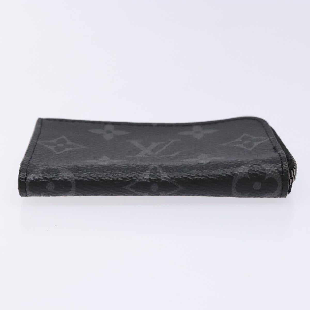 LOUIS VUITTON Monogram Eclipse Porte monnaie Jour Coin Purse M63536 Auth 139056