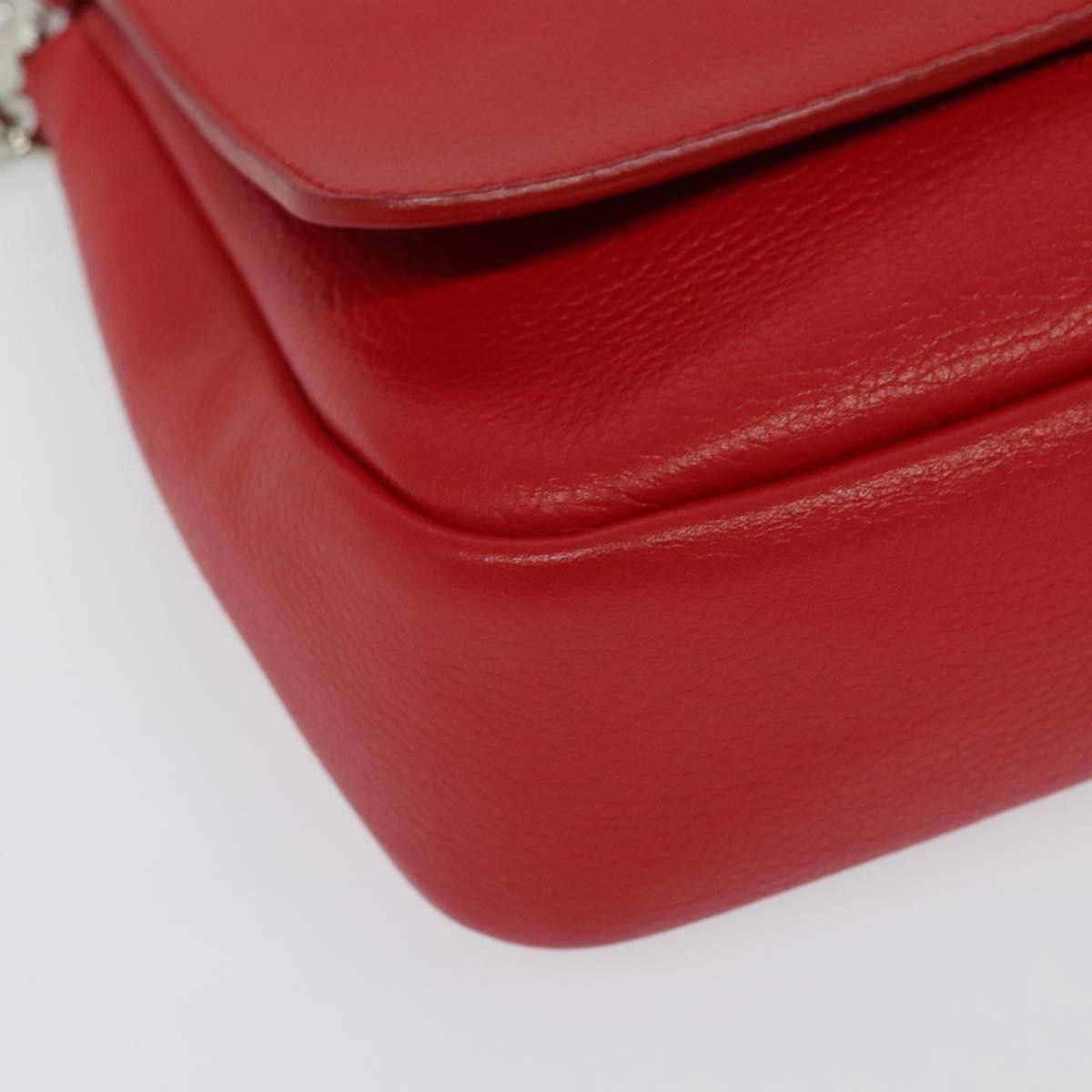 LOUIS VUITTON Parnasea Esan Ciel Shoulder Bag Leather Red M94448 LV Auth 139078
