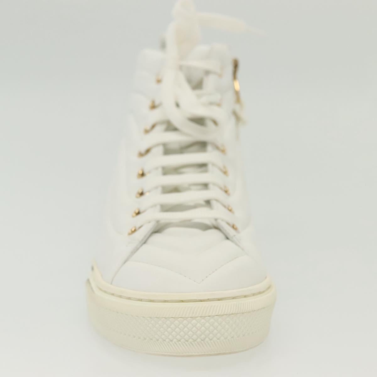 LOUIS VUITTON Stellar Tyne High Top Sneakers Leather White LV Auth 139090