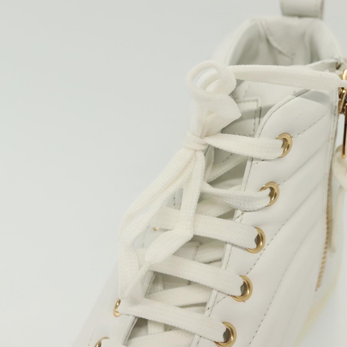 LOUIS VUITTON Stellar Tyne High Top Sneakers Leather White LV Auth 139090