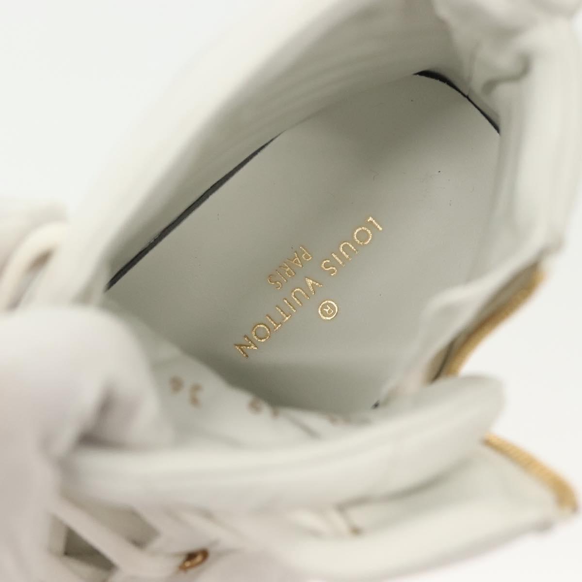 LOUIS VUITTON Stellar Tyne High Top Sneakers Leather White LV Auth 139090