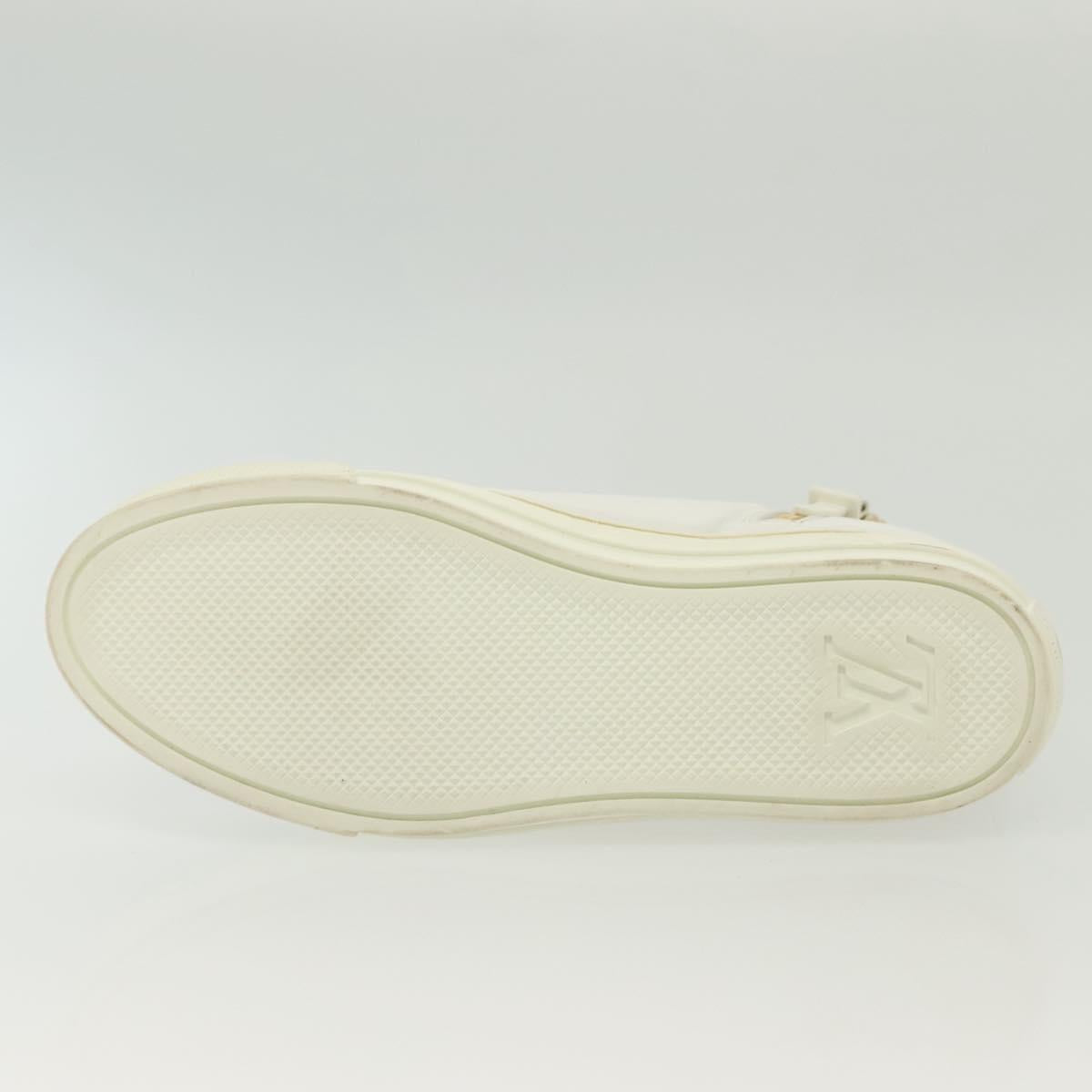 LOUIS VUITTON Stellar Tyne High Top Sneakers Leather White LV Auth 139090