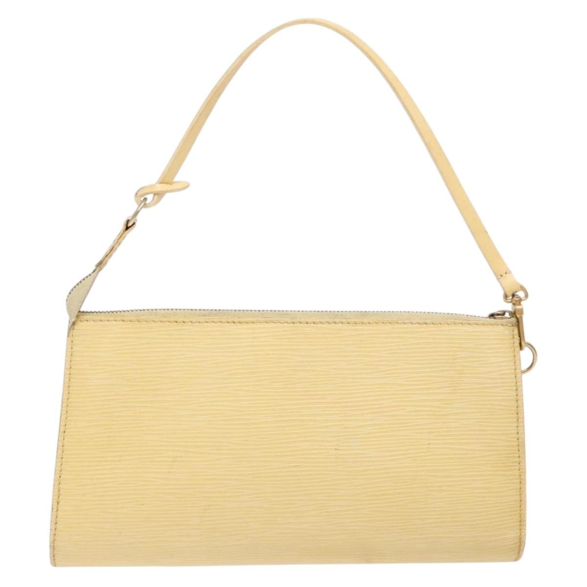 LOUIS VUITTON Epi Pochette Accessoires Pouch Vanilla M5294A LV Auth 139123