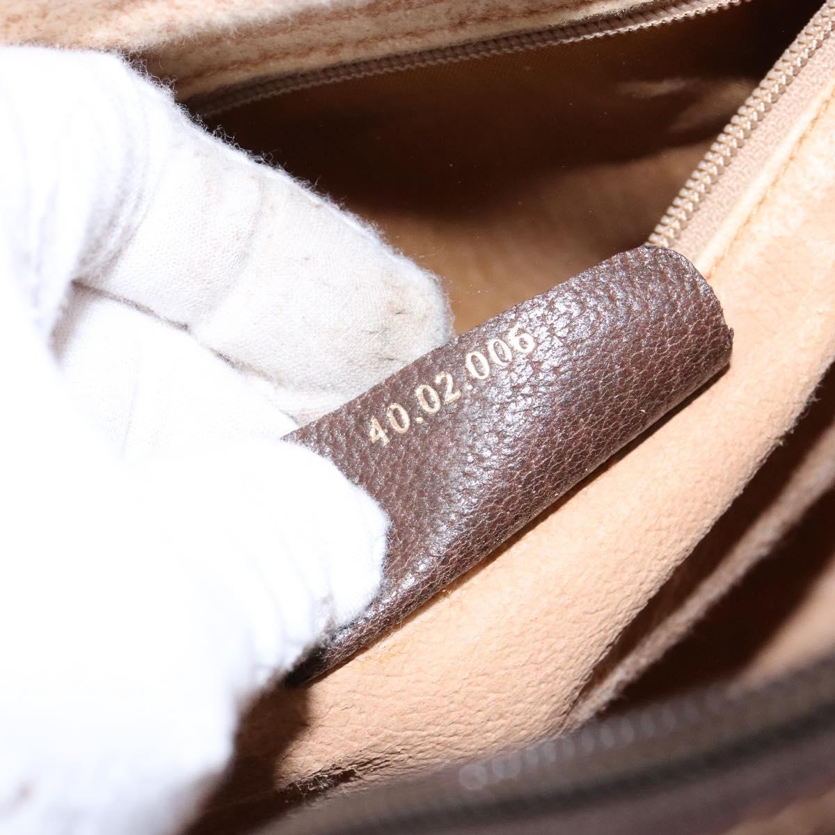 GUCCI GG Supreme Web Sherry Line Hand Bag PVC Beige Gold 40 02 006 Auth 139140